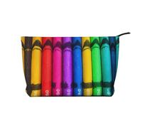 WZYCWB Bolsa de almacenamiento de artículos de aseo con diseño de avatar de alpaca, esencial para organizar cosméticos y productos para el cuidado de la piel., Crayones de colores, Talla única