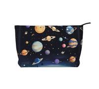 WZYCWB Bolsa de almacenamiento de artículos de aseo con diseño de bandera de Seychelles, esencial para organizar cosméticos y productos para el cuidado de la piel., Saturno Júpiter Tierra, Talla única