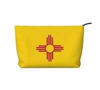 WZYCWB Bolsa de almacenamiento de artículos de aseo con diseño de bandera de Seychelles, esencial para organizar cosméticos y productos para el cuidado de la piel., Bandera de Nuevo México, Talla