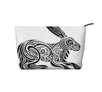 WZYCWB Bolsa de almacenamiento de artículos de aseo con diseño de mapache entre frutas, esencial para organizar cosméticos y productos para el cuidado de la piel., Dibujo abstracto de conejo, Talla