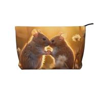 WZYCWB Bolsa de almacenamiento de artículos de tocador con diseño de cabeza de pájaro rojo, esencial para organizar cosméticos y productos para el cuidado de la piel., Ratas enamoradas, Talla única