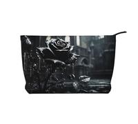 WZYCWB Bolsa de almacenamiento de artículos de tocador con diseño de cabeza de pájaro rojo, esencial para organizar cosméticos y productos para el cuidado de la piel., Noche lluviosa rosa negra, Talla