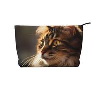 WZYCWB Bolsa de almacenamiento de artículos de tocador con estampado de maracuyá, esencial para organizar cosméticos y productos para el cuidado de la piel., Gato manchado, Talla única