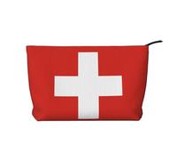 WZYCWB Bolsa de almacenamiento de artículos de tocador con patrón de bandera del estado de Wyoming, esencial para organizar cosméticos y productos para el cuidado de la piel., Bandera suiza, Talla