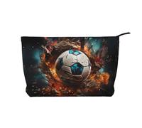 WZYCWB Bolsa de almacenamiento para artículos de aseo con estampado de ballenas asesinas, esencial para organizar cosméticos y productos para el cuidado de la piel., Fútbol petardo, Talla única