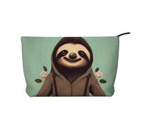 WZYCWB Bolsa de almacenamiento para artículos de aseo con estampado de ballenas asesinas, esencial para organizar cosméticos y productos para el cuidado de la piel., Perezoso de dibujos animados