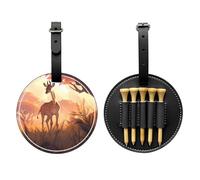 WZYCWB Bolsa de almacenamiento para camisetas de golf con estampado especial de jirafa africana - Diseño de hebilla colgante portátil, Black, Talla única, Maleta