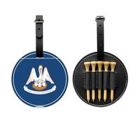 WZYCWB Bolsa de almacenamiento para camisetas de golf con estampado especial de la bandera del estado de Louisiana, diseño de hebilla portátil para colgar, Black, Talla única, Maleta