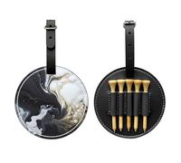 WZYCWB Bolsa de almacenamiento para camisetas de golf con estampado especial de mármol blanco y negro, diseño de hebilla portátil para colgar, Black, Talla única, Maleta