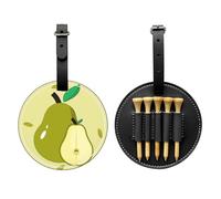 WZYCWB Bolsa de almacenamiento para camisetas de golf con estampado especial de pera de dibujos animados, diseño de hebilla portátil para colgar, Black, Talla única, Maleta
