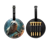 WZYCWB Bolsa de almacenamiento para camisetas de golf con estampado especial Seal Pup, diseño de hebilla portátil para colgar, Black, Talla única, Maleta