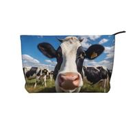 WZYCWB Bolsa de almacenamiento redonda con diseño de pétalos abstractos, esencial para organizar cosméticos y productos para el cuidado de la piel., Vacas robustas, Talla única