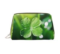 WZYCWB Bolsa de cosméticos de piel con estampado de oveja australiana, perfecta para llevar o organizar el hogar, Trébol de cuatro hojas, Talla única