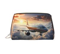 WZYCWB Bolsa de cosméticos de piel con estampado de oveja australiana, perfecta para llevar o organizar el hogar, Los aviones están volando, Talla única