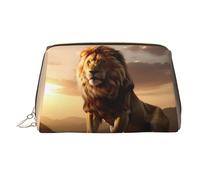 WZYCWB Bolsa de cosméticos de piel con estampado de oveja australiana, perfecta para llevar o organizar el hogar, León de montaña, Talla única