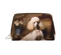 WZYCWB Bolsa de cosméticos de piel con estampado de oveja australiana, perfecta para llevar o organizar el hogar, Poodle, Talla única
