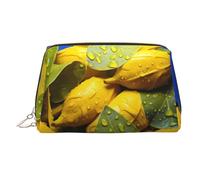 WZYCWB Bolsa de cosméticos de piel con estampado de perros guapos, perfecta para llevar o para organizar el hogar, Gota de hoja verde, Talla única