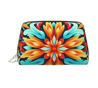 WZYCWB Bolsa de cosméticos de piel con estampado de perros guapos, perfecta para llevar o para organizar el hogar, Coronas coloridas en crecimiento, Talla única