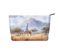 WZYCWB Bolsa de cosméticos de viaje con estampado de ballenas asesinas, perfecta para viajes de negocios y vacaciones., Jirafa de sabana africana, Talla única