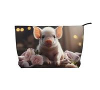 WZYCWB Bolsa de cosméticos de viaje con estampado de ballenas asesinas, perfecta para viajes de negocios y vacaciones., Bonito cerdo joven, Talla única