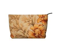 WZYCWB Bolsa de cosméticos de viaje con estampado de flores bailando con ballenas, perfecta para viajes de negocios y vacaciones., Flores y hojas, Talla única