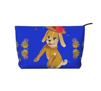 WZYCWB Bolsa de cosméticos de viaje con estampado de hojas rojas, perfecta para viajes de negocios y vacaciones., Perro de dibujos animados bailando, Talla única