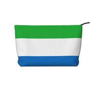 WZYCWB Bolsa de cosméticos de viaje con estampado de la bandera de Suazilandia, perfecta para viajes de negocios y vacaciones., Bandera de Sierra Leona, Talla única