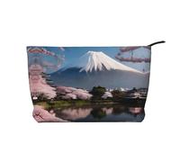 WZYCWB Bolsa de cosméticos de viaje con estampado de peces de arrecife submarino, perfecta para viajes de negocios y vacaciones., Mt. Fuji a principios de primavera, Talla única