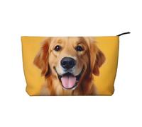 WZYCWB Bolsa de cosméticos de viaje con estampado de rosas góticas, perfecta para viajes de negocios y vacaciones., golden retriever, Talla única