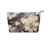 WZYCWB Bolsa de cosméticos de viaje con estampado de rosas góticas, perfecta para viajes de negocios y vacaciones., Lirios dorados, Talla única