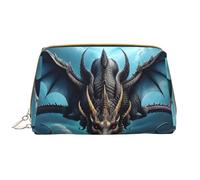 WZYCWB Bolsa de cosméticos de viaje de cuero, bolsa de cosméticos portátil Flying Dragon, bolsa de almacenamiento de cosméticos de gran capacidad con bolsillos,