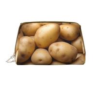 WZYCWB Bolsa de cosméticos de viaje de cuero, bolsa de cosméticos portátil para patatas, bolsa de almacenamiento de cosméticos de gran capacidad con bolsillos,