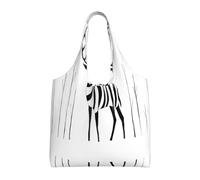 WZYCWB Bolsa de lona con estampado de ciervo extraño, bolsa de lona de un solo hombro, bolsa de compras de comestibles, bolsa de lona de uso diario
