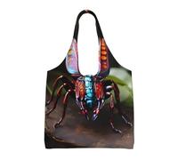 WZYCWB Bolsa de lona con estampado de insectos extraños, bolsa de lona para uso diario