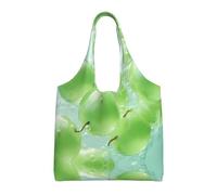 WZYCWB Bolsa de lona de un solo hombro con estampado de uvas verdes, bolsa de lona diaria de moda, adecuada para viajes diarios y compras