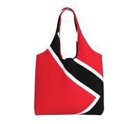 WZYCWB Bolsa de lona estampada con la bandera de Trinidad y Tobago de un solo hombro, bolsa de lona diaria de moda, adecuada para viajes diarios y compras, negro, talla única