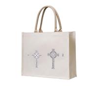 WZYCWB Bolsa de lona tridimensional con estampado de cruz de anillo, adecuada para viajes, trabajo, fitness, camping y transporte en la playa