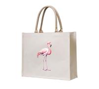 WZYCWB Bolsa de lona tridimensional con estampado de flamencos de código adecuada para viajes, trabajo, fitness, camping y playa