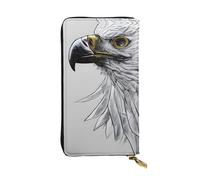 WZYCWB Bolsa de mano de 7.5 x 4.1 pulgadas de largo, boceto de una cartera de cuero de águila, compartimento con cremallera de gran capacidad, un buen regalo para amigos, Negro -, Talla única