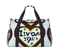 WZYCWB Bolsa de viaje de fitness con estampado de flores y árboles. Perfecta para entrenamiento de yoga, viajes cortos y equipo de natación., Confesiones de amor, Talla única