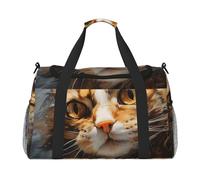 WZYCWB Bolsa de viaje de fitness con estampado de melocotón, perfecta para entrenamiento de yoga, viajes cortos y equipo de natación., Aspecto intenso, Talla única