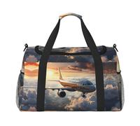 WZYCWB Bolsa de viaje de fitness con estampado de ovejas australianas, perfecta para entrenamiento de yoga, viajes cortos y equipo de natación., Los aviones están volando, Talla única