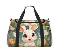 WZYCWB Bolsa de viaje de fitness con estampado de peces Heads Up Fish perfecta para entrenamiento de yoga, viajes cortos y equipo de natación., Happy Bunny, Talla única