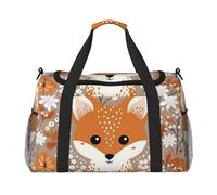 WZYCWB Bolsa de viaje de fitness con estampado de peces Heads Up Fish perfecta para entrenamiento de yoga, viajes cortos y equipo de natación., Happy Fox, Talla única