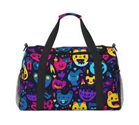 WZYCWB Bolsa de viaje de fitness con estampado de peces Heads Up Fish perfecta para entrenamiento de yoga, viajes cortos y equipo de natación., Happily, Talla única