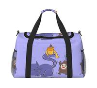WZYCWB Bolsa de viaje de fitness con estampado de perro sobre hierba, perfecta para entrenamiento de yoga, viajes cortos y equipo de natación., Semillas de girasol y gatos, Talla única