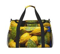WZYCWB Bolsa de viaje de fitness con estampado de perros guapos, perfecta para entrenamiento de yoga, viajes cortos y equipo de natación., Gota de hoja verde, Talla única