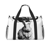 WZYCWB Bolsa de viaje de fitness con estampado de zorro, perfecta para entrenamiento de yoga, viajes cortos y equipo de natación., Funny Bunny, Talla única