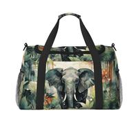 WZYCWB Bolsa de viaje de fitness estampada con diseño de insectos. Perfecta para entrenamiento de yoga, viajes cortos y equipo de natación., Elefante estilo tinta, Talla única