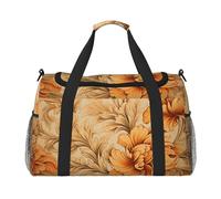 WZYCWB Bolsa de viaje de fitness estampada con flores bailando con ballenas. Perfecta para entrenamiento de yoga, viajes cortos y equipo de natación., Flores y hojas, Talla única